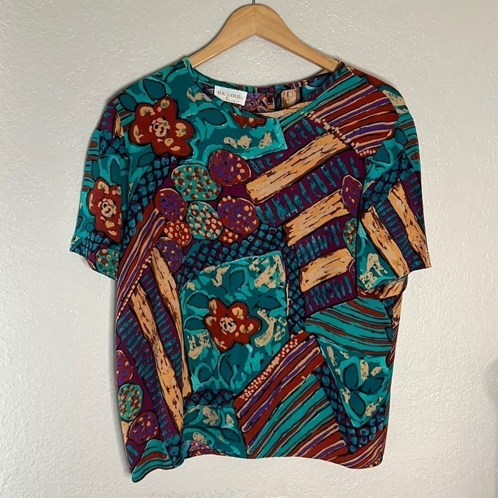 90’s D.K. Gold Multicolored Top